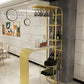 White and Black Modern Style Specialty in Faux Marble and Metal Milk Tea Shop Bar Table Clearhalo 'Bar Furniture' 'Bar Tables' 'bar_tables' 'furn' 'furn_bar_tables' 'Furniture' 'furniture_bar_tables' 'Kitchen & Dining Furniture' 1200x1200_c9522f74-8f3c-4e2d-803c-25c87edad2e8