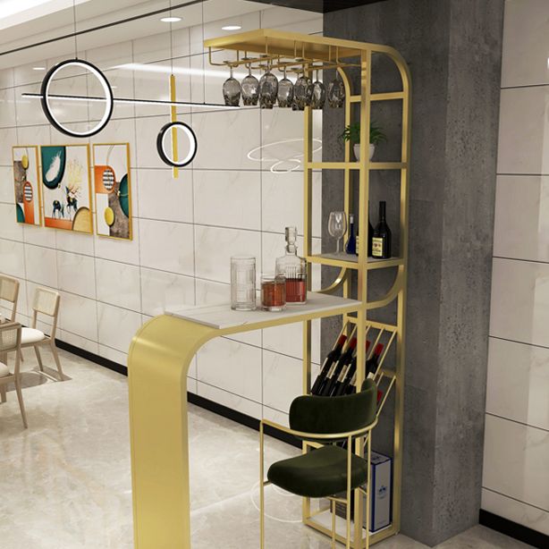 White and Black Modern Style Specialty in Faux Marble and Metal Milk Tea Shop Bar Table Clearhalo 'Bar Furniture' 'Bar Tables' 'bar_tables' 'furn' 'furn_bar_tables' 'Furniture' 'furniture_bar_tables' 'Kitchen & Dining Furniture' 1200x1200_c9522f74-8f3c-4e2d-803c-25c87edad2e8
