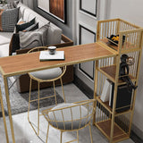 Contemporary Style Bar Height Table Rectangle Folding Bistro Bar Desk Clearhalo 'Bar Furniture' 'Bar Tables' 'bar_tables' 'furn' 'furn_bar_tables' 'Furniture' 'Kitchen & Dining Furniture' 1200x1200_c9532e6d-f9de-4a43-a49f-f84edb7b9122