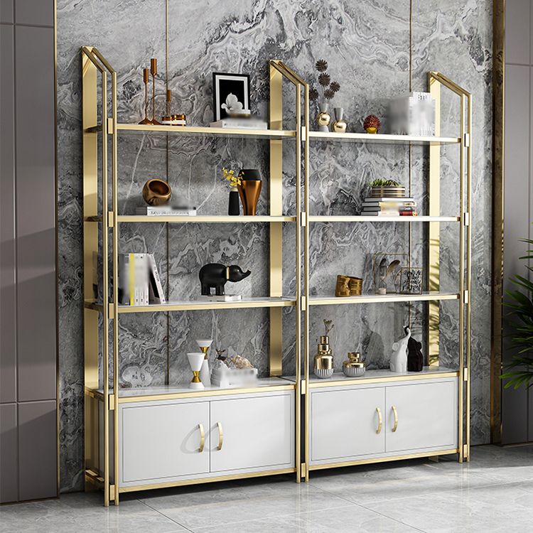 11.81"W Bookcase Open Back Glam Style Bookshelf for Study Room Home Office Clearhalo 'Bookcases' 'furn' 'furn_bookcases' 'Furniture' 'furniture_bookcases' 'kitchen' 'kitchen_bookcases' 'Living Room Furniture' 'Office Furniture' 1200x1200_c953de66-2a71-45dc-baa4-8f34c03914a6