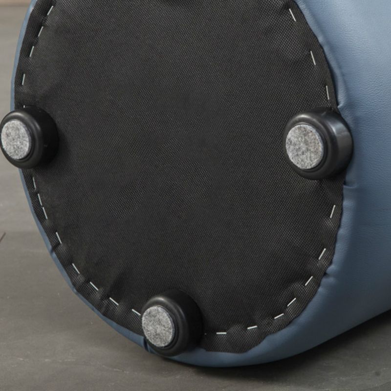 Pouf puro de color verde oscuro de color rojo de cuero redondo