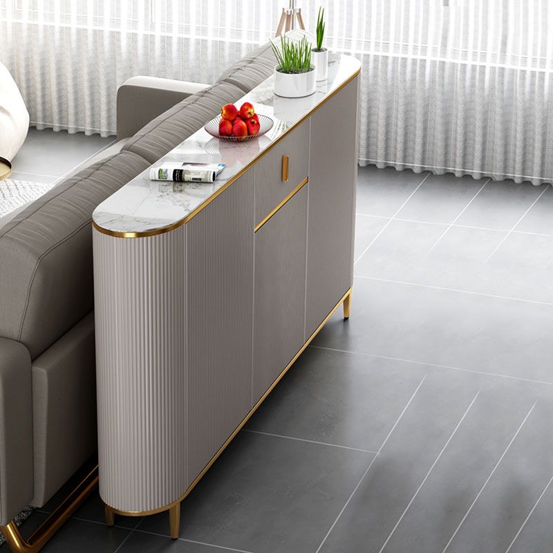 Server in pietra sinterizzato con top white glam con porta e cassetto