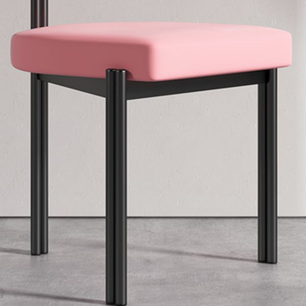 Upholstered Armless Dining Chairs Nordic Style Low Back Side Chair for Dining Room