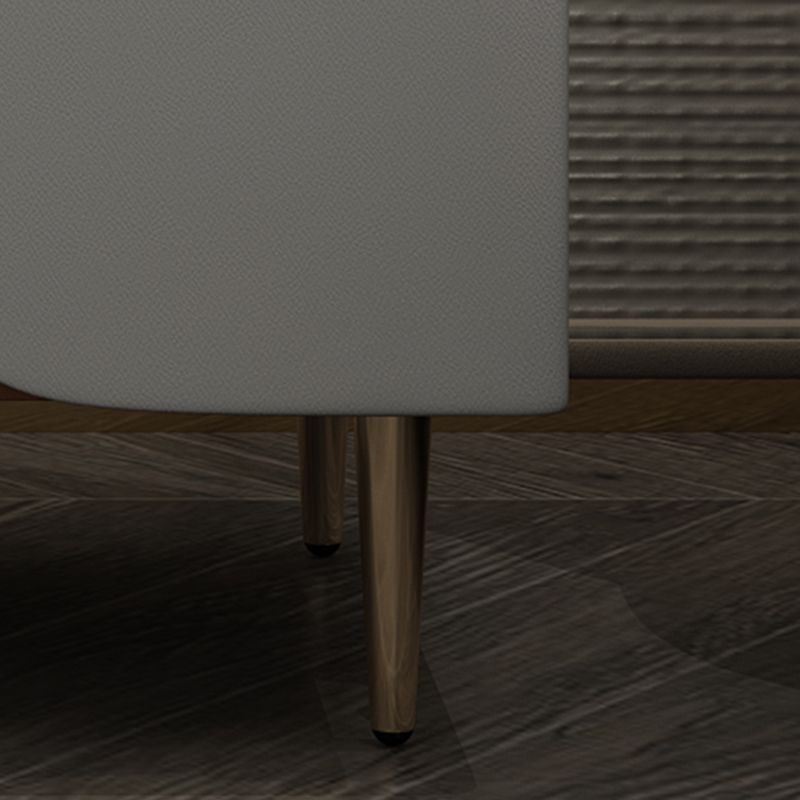 コンテンポラリーソリッドウッドナイトスタンド3-引き出し石トップナイトテーブル