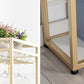 Modern Iron Bar Dining Table White Faux Marble Indoor Bistro Table with Wine Rack Clearhalo 'Bar Furniture' 'Bar Tables' 'bar_tables' 'furn' 'furn_bar_tables' 'Furniture' 'furniture_bar_tables' 'Kitchen & Dining Furniture' 1200x1200_c957666b-235f-4469-8000-af1c3711e0be