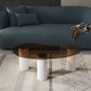 Free Form Glass Top Coffee Table with 3 Steel Legs Single Coffee Table Clearhalo 'Coffee & Accent Tables' 'Coffee Tables' 'coffee_tables' 'furn' 'furn_coffee_tables' 'Furniture' 'Living Room Furniture' 1200x1200_c95c83af-d040-459d-8022-f00395191d38