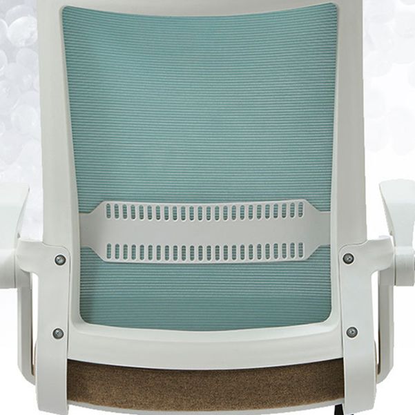 White Frame Office Chair Adjustable Arms Swivel Mesh Office Chair Clearhalo 'furn' 'furn_office_chair' 'Furniture' 'Office Chairs' 'Office Furniture' 'office_chair' 1200x1200_c95def2c-836c-4555-9ada-0fef9bed3975