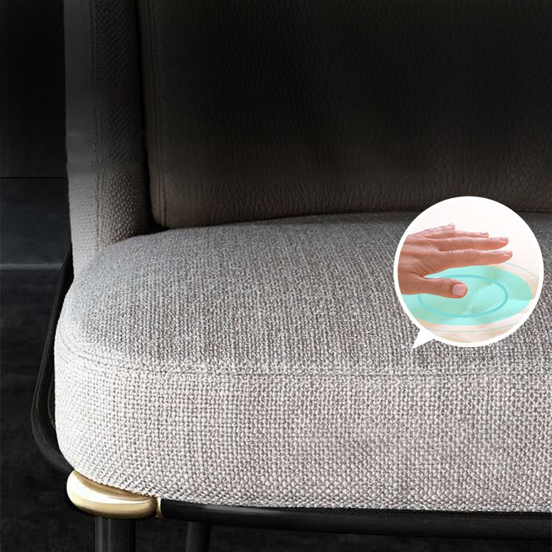 Contemporary Metal Dining Room Chairs Armless Upholstered Side Chairs for Home Use Clearhalo ' kitchen&dining_furn' 'Dining Chairs' 'Dining Tables & Seating' 'dining_chair' 'furn' 'furn_dining_chair' 'Furniture' 'furniture_dining_chair' 'Kitchen & Dining Furniture' 'kitchen' 1200x1200_c95edcf1-5ae9-4dab-933f-8c2587d759a2