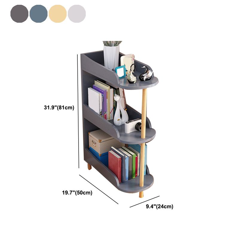 Estantería de estantería contemporánea de madera de ingeniería Estándar estandarias abiertas