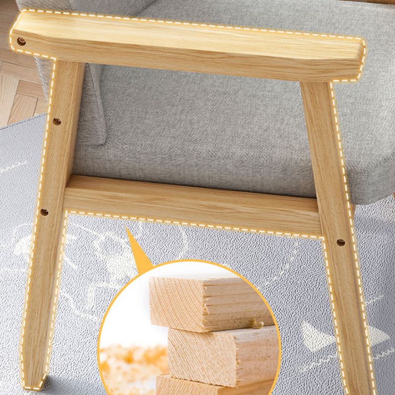 Eigentijdse massief houten rubberen houten arm eetstoel met gestoffeerd voor huis