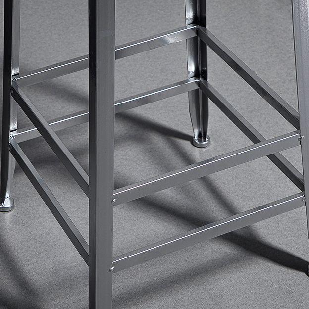 Industrial Leather Bar and Counter Stool Metal Stool with 4 Legs Clearhalo 'Bar Furniture' 'Bar Stools' 'bar_stools' 'furn' 'furn_bar_stools' 'Furniture' 'furniture_bar_stools' 'Kitchen & Dining Furniture' 1200x1200_c960ea0d-d567-4a50-ac3a-4103b5402192