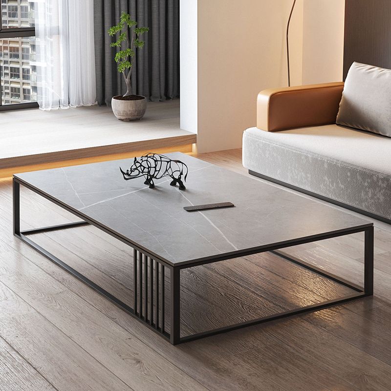Aucune table basse simple pénible de cadre d'ardoise grise moderne de table basse
