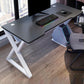 Ergonomic Home Computer Desk Trestle Gaming Desk with Metal Legs Clearhalo 'furn' 'furn_office_desk' 'Furniture' 'Office Desks' 'Office Furniture' 'office_desk' 1200x1200_c961d045-9a07-4d6b-bccd-9e595047727f