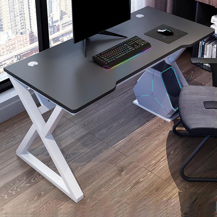 Ergonomic Home Computer Desk Trestle Gaming Desk with Metal Legs Clearhalo 'furn' 'furn_office_desk' 'Furniture' 'Office Desks' 'Office Furniture' 'office_desk' 1200x1200_c961d045-9a07-4d6b-bccd-9e595047727f