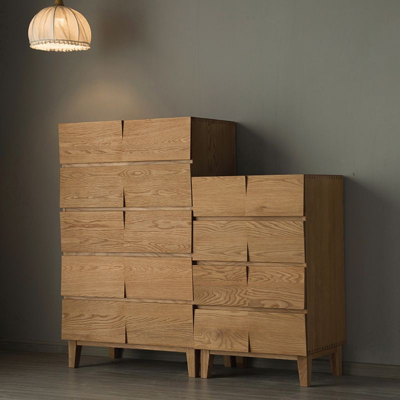 Modern Natural Cabinet with Drawers Solid Wood 16.9" D Chest Clearhalo 'Cabinets & Chests' 'cabinets_chests' 'furn' 'furn_cabinets_chests' 'Furniture' 'Living Room Furniture' 1200x1200_c9620456-f02b-4780-916f-0534dc0bba90