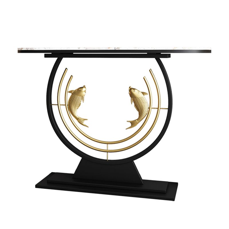 Tavolo console contemporanea a forma di luna tavolo console in pietra per sala