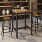 Industrial Indoor Bar Dining Table Square Metal and Wood Bar Table Clearhalo 'Bar Furniture' 'Bar Tables' 'bar_tables' 'furn' 'furn_bar_tables' 'Furniture' 'Kitchen & Dining Furniture' 1200x1200_c963bf42-5e56-43bf-93cc-8f4c4eee5bd5