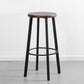 Modern Minimalist Bar And Counter Stool Wrought Iron Solid Wood Cafe Bar Stool,Set of 4 Clearhalo 'Bar Furniture' 'Bar Stools' 'bar_stools' 'furn' 'furn_bar_stools' 'furniture_bar_stools' 'Kitchen & Dining Furniture' 'kitchen&dining_furn' 'kitchen' 'kitchen_furn' Furniture' 1200x1200_c96452ea-cc18-490e-8526-f2562d823707