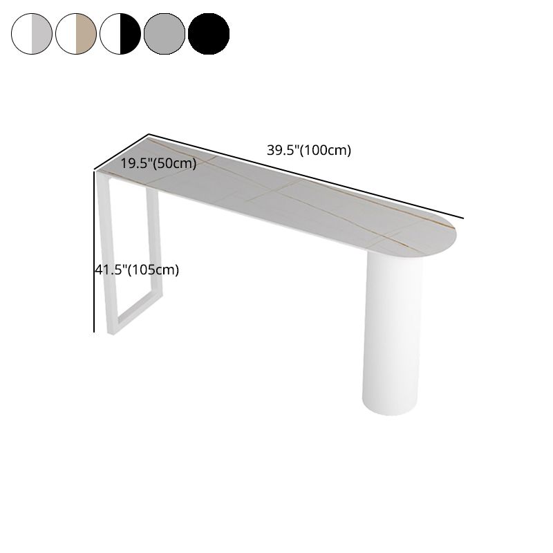 Stone Counter Table Iron Base 42-inch Height Contemporary Bar Table for Island Clearhalo 'Bar Furniture' 'Bar Tables' 'bar_tables' 'furn' 'furn_bar_tables' 'Furniture' 'furniture_bar_tables' 'Kitchen & Dining Furniture' 1200x1200_c964e6ad-b992-4a30-9c7d-d473d2c423eb