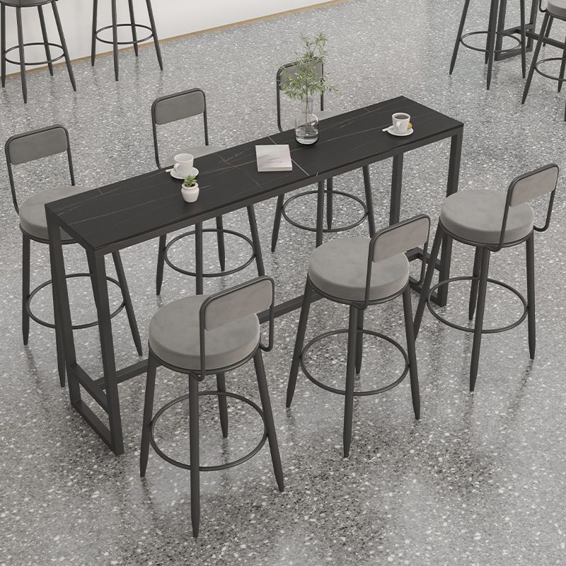 Sgabelli da bar in imbottitura rotonda con poggiapiedi