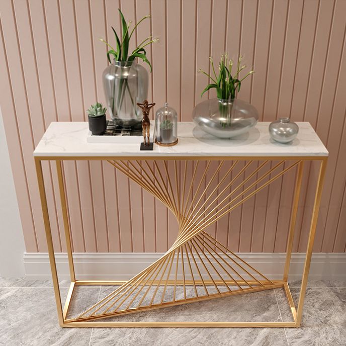 Table de consola contemporánea de 11 "de ancho Sofá de piedra rectángica