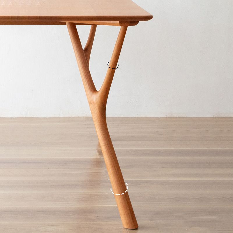 Contemporary Rectangle Dining Table Solid Wood Table with 4 Legs for Home Kitchen Dinner Clearhalo ' dining_table' 'Dining Tables & Seating' 'Dining Tables' 'furn' 'furn_dining_table' 'Furniture' 'furniture_dining_table' 'Kitchen & Dining Furniture' 'kitchen&dining_furn' 'kitchen' 'kitchen_dining_table' 1200x1200_c965cd17-e603-4ff0-8dd8-a4b1d437c66d