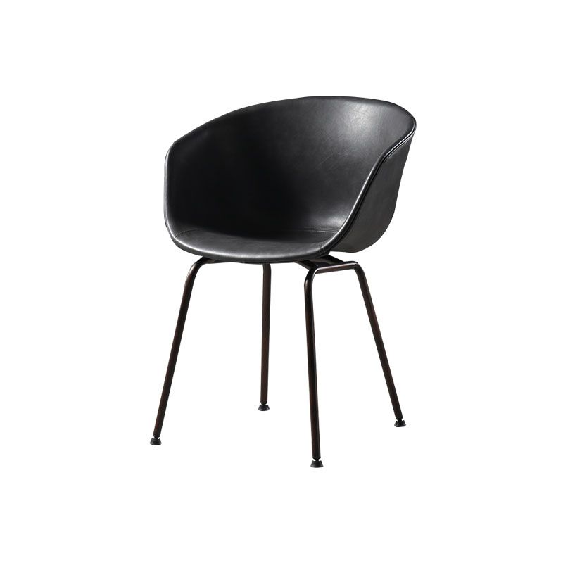 Contemporary Style Leather Dining Chairs Solid Back Armless Dining Chairs Clearhalo ' kitchen&dining_furn' 'Dining Chairs' 'Dining Tables & Seating' 'dining_chair' 'furn' 'furn_dining_chair' 'Furniture' 'furniture_dining_chair' 'Kitchen & Dining Furniture' 'kitchen' 1200x1200_c966f081-340d-4495-8ed6-0378810dcbe4