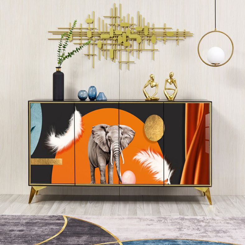 Cabinets Living Room Buffet Stand Wood Adjustable Shelving Buffet Table Clearhalo 'buffet_sideboard' 'Buffets & Sideboards' 'furn' 'furn_buffet_sideboard' 'Furniture' 'furniture_buffet_sideboard' 'Kitchen & Dining Furniture' 1200x1200_c9677ad2-393a-4dd4-ba5c-4c8a6140cb91