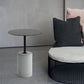 No Distressing End Table Set Modern Round Pedestal Concrete End Table