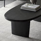 Scandinavian Oval Wood Coffee Table 15.75"H 2 Legs Cocktail Table Clearhalo 'Coffee & Accent Tables' 'Coffee Tables' 'coffee_tables' 'furn' 'furn_coffee_tables' 'Furniture' 'Living Room Furniture' 1200x1200_c969fc2f-58b4-4801-8775-b3170e248f5e