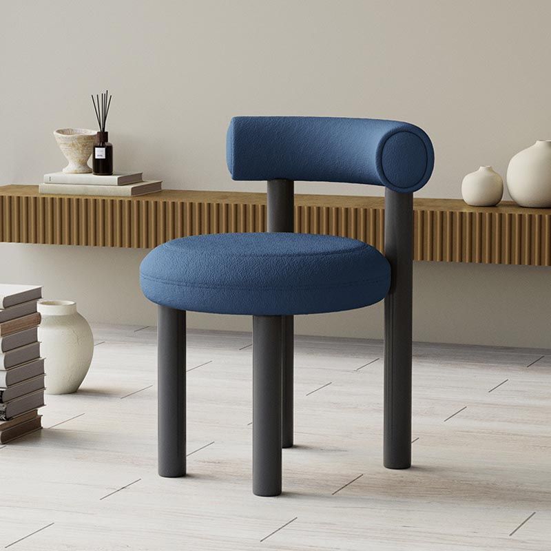 Contemporary Linen Dining Chair Open Back Dining Side Furniture in Matte Finish Clearhalo 'Dining Chairs' 'Dining Tables & Seating' 'dining_chair' 'furn' 'furn_dining_chair' 'Furniture' 'Kitchen & Dining Furniture' 1200x1200_c96c7fa6-f53a-43c7-bf29-860b1b1cd292