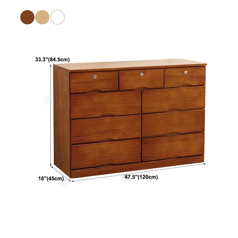 Traditional Storage Chest Dresser Wooden Storage Chest with Drawers