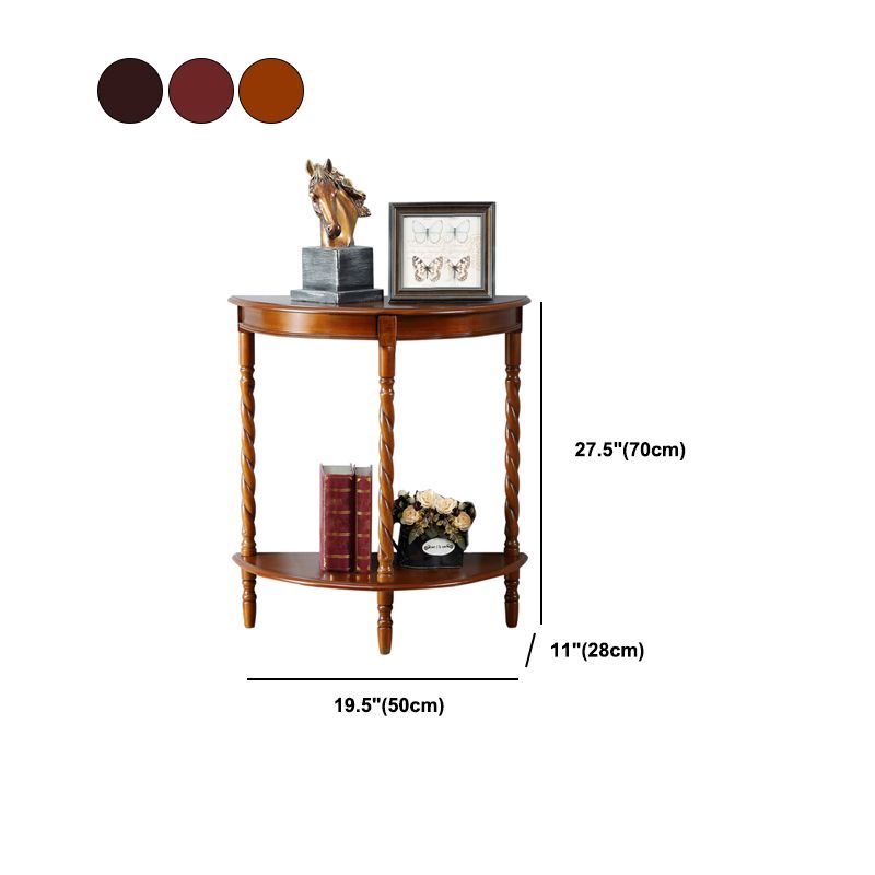 4 Beine Halbmondholz Mitte des Jahrhunderts moderner Konsolentisch für die Halle
