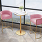 White Stone Bar Table Traditional Luxury Bar Table with Gold Base Clearhalo 'Bar Furniture' 'Bar Tables' 'bar_tables' 'furn' 'furn_bar_tables' 'Furniture' 'furniture_bar_tables' 'Kitchen & Dining Furniture' 1200x1200_c96db685-3ec1-4c0f-aed3-bdcdf308f011