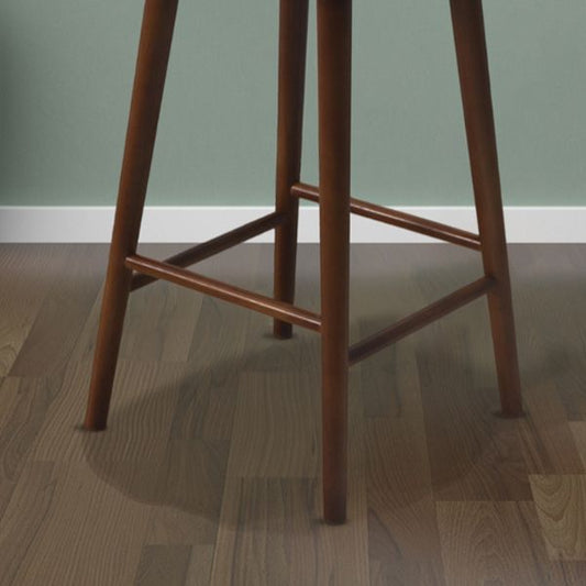 Contemporary Low Back Bar Stool Rubberwood Bar Stool for Indoor