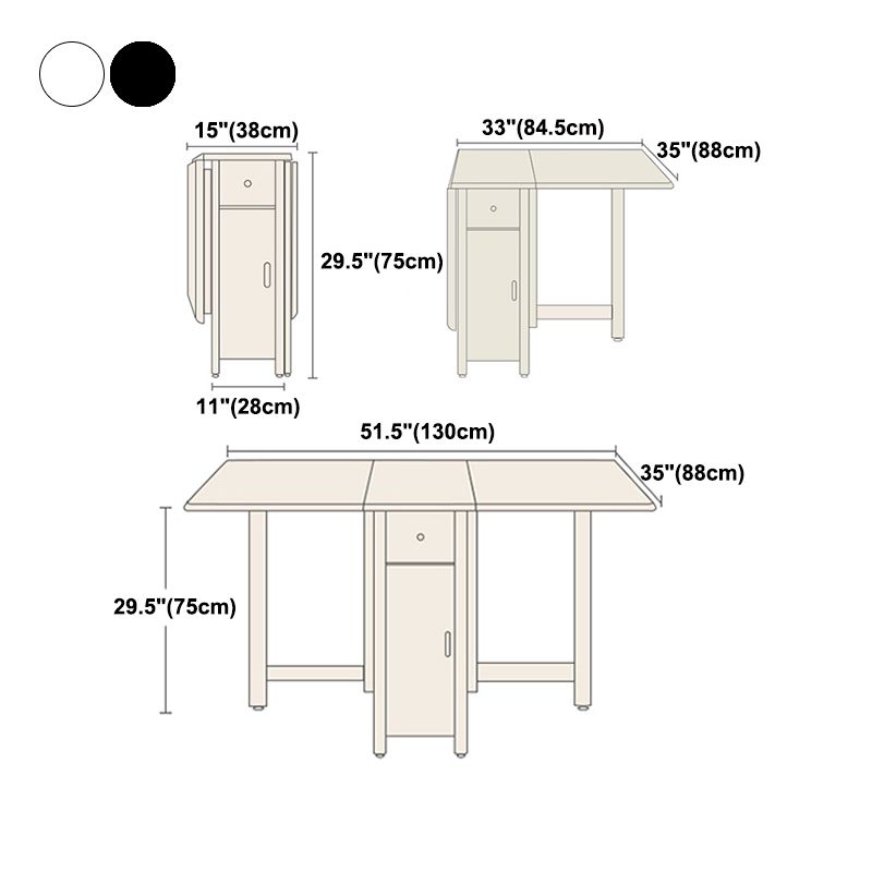 Table à manger de base à la base de rectangle de style contemporain (seule table)