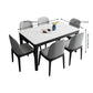 Contemporary Dining Set with Sintered Stone Dining Table and Cushion Chairs Clearhalo 'Dining Room Sets' 'Dining Tables & Seating' 'dining_room_set' 'furn' 'furn_dining_room_set' 'Furniture' 'furniture_dining_room_set' 'Kitchen & Dining Furniture' 'kitchen&dining_furn' 'kitchen' 1200x1200_c9728fd0-8437-4cf5-a7bf-7ce5f18289b5