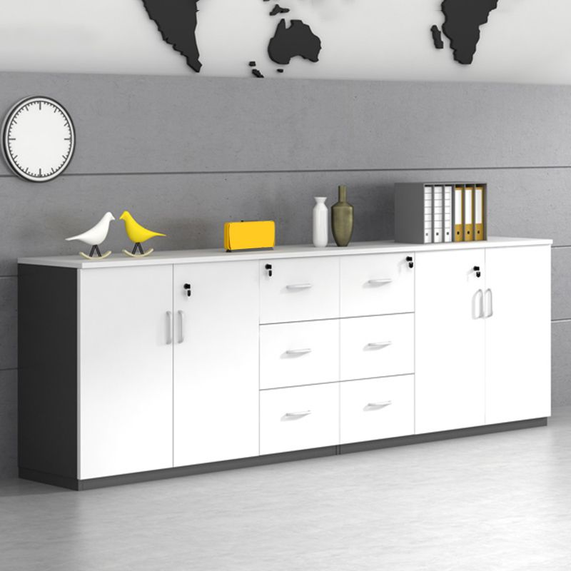 Classeur latéral contemporain armoire à dossier en bois avec verrouillage et stockage