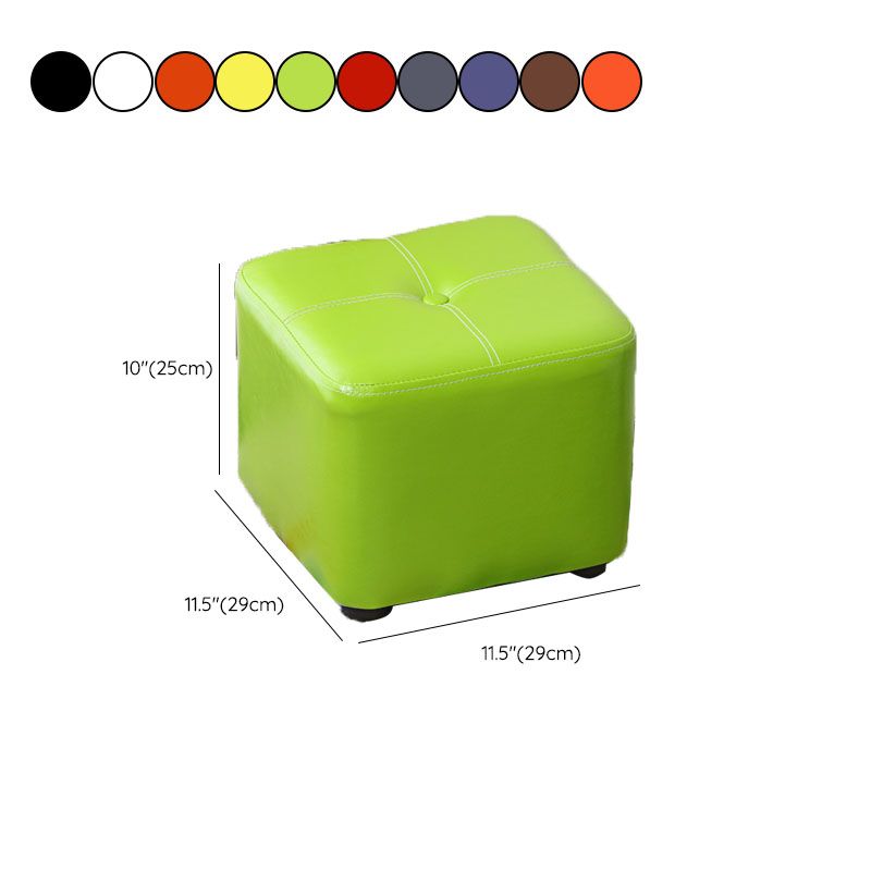 Contemporary Rectangle Shape Ottoman Faux Leather Standard with Tufted Clearhalo 'furn' 'furn_ottomans_poufs' 'Furniture' 'Living Room Furniture' 'Ottomans & Poufs' 'ottomans_poufs' 1200x1200_c973e375-1b0e-41af-870e-c88f05727095