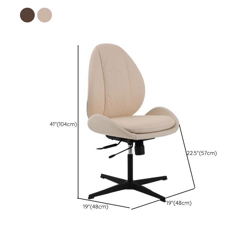 Modern Faux Leather Desk Chair Armless Conference Chair for Office Clearhalo 'furn' 'furn_office_chair' 'Furniture' 'Office Chairs' 'Office Furniture' 'office_chair' 1200x1200_c974888e-53b7-4cba-8d7b-81b5baab630c