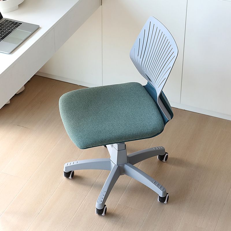 Modern Green Slide Office Chair Adjustable Seat Height with Wheels