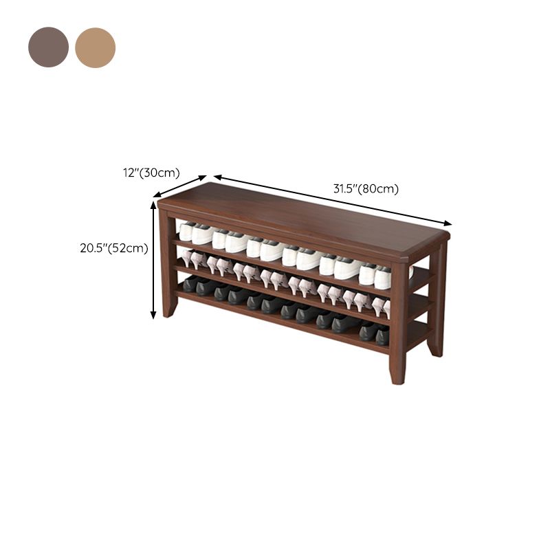 Mid-Century Modern Seating Bench Rubberwood Rectangle Entryway Bench Clearhalo 'Benches' 'Chairs & Seating' 'furn' 'furn_benches' 'Furniture' 'Living Room Furniture' 1200x1200_c974e6c4-07c5-4b5e-b9a9-d767fdad12a1