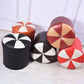 Minimalist Round Ottoman Contrast Panel Faux Leather Indoor Round Chair Ottoman Clearhalo 'furn' 'furn_ottomans_poufs' 'Furniture' 'Living Room Furniture' 'Ottomans & Poufs' 'ottomans_poufs' 1200x1200_c974e850-4f33-462a-af17-70a9e61847e2