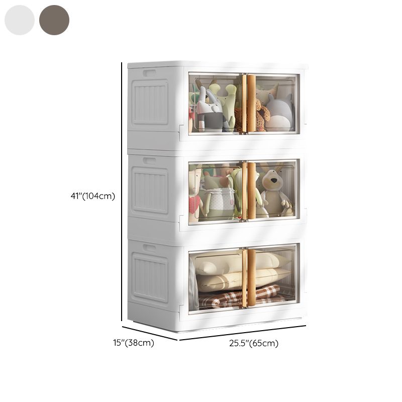 Contemporary Hinged Wardrobe Armoire Plastic Wardrobe Closet