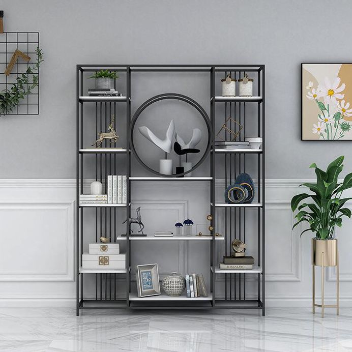 Iron Frame Etagere Bookshelf Vertical Manufactured Wood Shelf Bookcase for Office Clearhalo 'Bookcases' 'furn' 'furn_bookcases' 'Furniture' 'furniture_bookcases' 'Office Furniture' 1200x1200_c977b663-a2c9-4a8d-b642-6e866c9a2758
