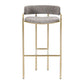 29.53" Glam Bar and Counter Stool Low Back Stool with 4 Metal Legs Clearhalo 'Bar Furniture' 'Bar Stools' 'bar_stools' 'furn' 'furn_bar_stools' 'Furniture' 'furniture_bar_stools' 'Kitchen & Dining Furniture' 1200x1200_c97847b6-1c5b-4225-868c-01812090d14a