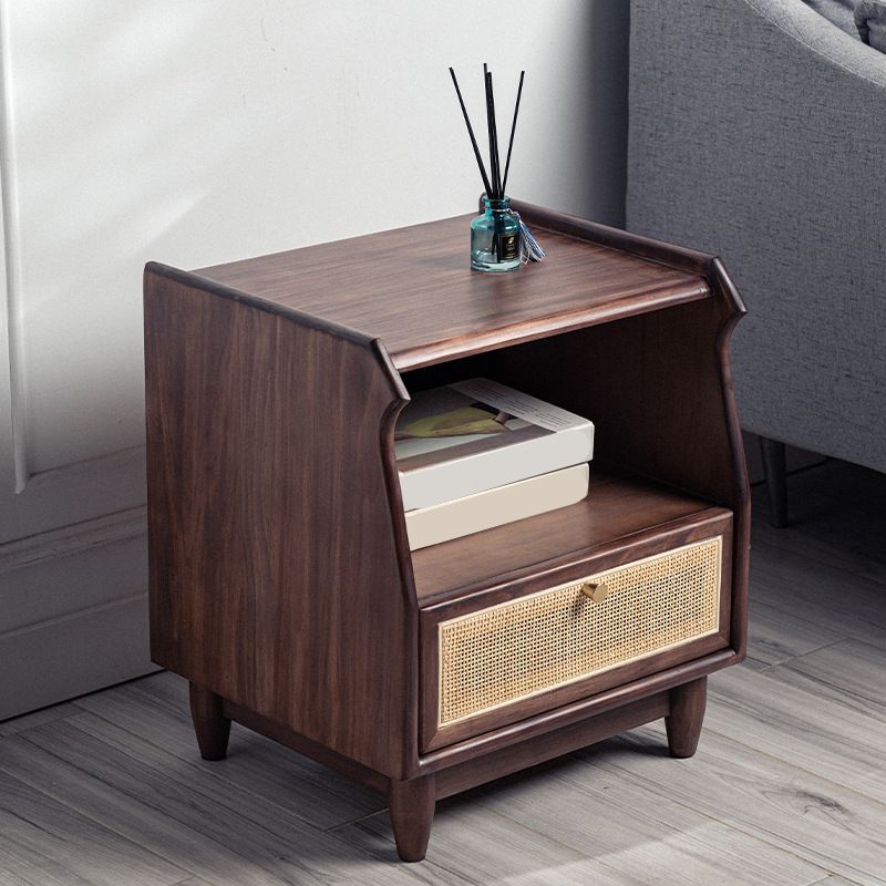 1 Drawer Night Table Modern Solid Wood Nightstand ,20.5" Tall Clearhalo 'Bedroom Furniture' 'furn' 'furn_night_stand' 'Furniture' 'night_stand' 'Nightstands' 1200x1200_c978af98-b500-43e5-9ff1-9dfbeeda9717