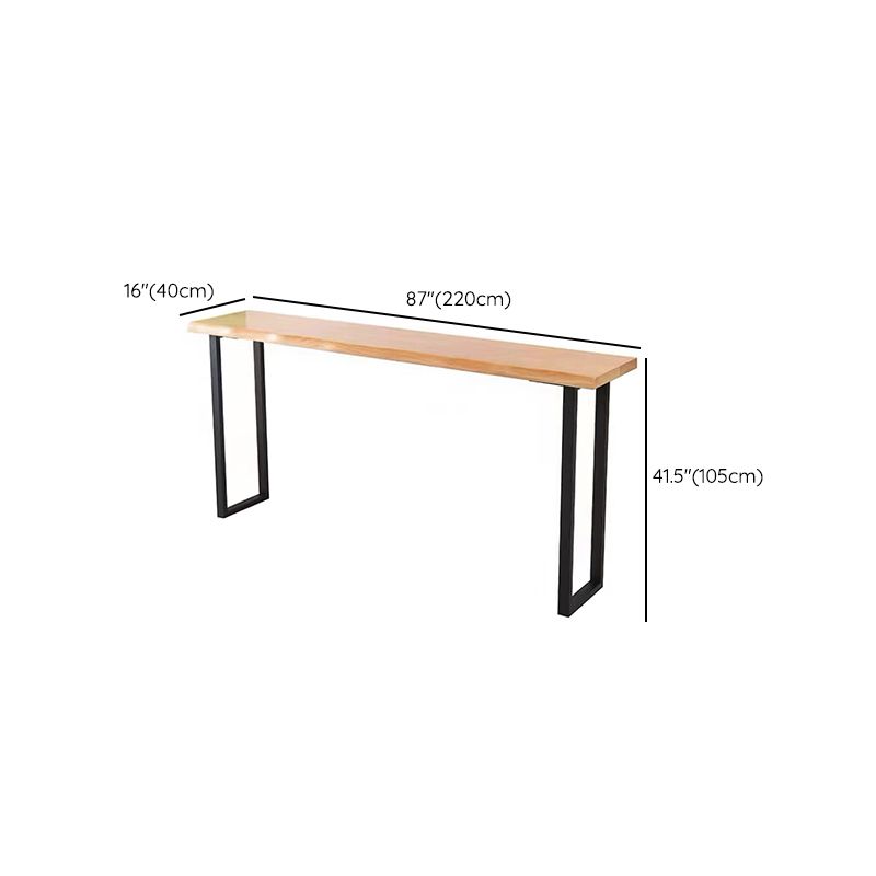 Modern Rectangle Sled Base Solid Wood Bar Table for Kitchen Dining Room Clearhalo 'Bar Furniture' 'Bar Tables' 'bar_tables' 'furn' 'furn_bar_tables' 'Furniture' 'Kitchen & Dining Furniture' 1200x1200_c978e45d-66ee-4c54-bb6a-d991000a25e7