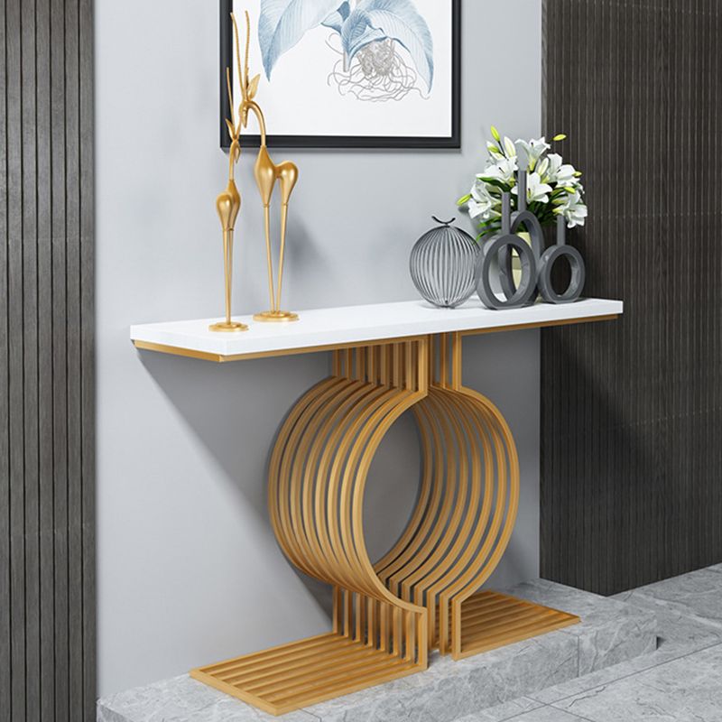 Tabella dell'accento glam di pietra larga in pietra tavolo da divano console rettangolare