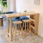 Modern 1/2/3 Pieces Bar Table Set Rectangle Wood Counter Table with High Stools for Cafe